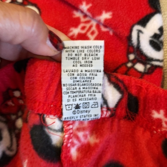 E: Disney Mickey & Minnie Mouse Fleeced Pajama Pants Sz L - Picture 4 of 4